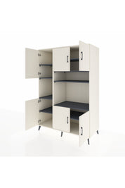 Kronos Dolap 9 Raflı 6 Kapaklı 132x59x195 Aytaşı-Aytaşı/Antrasit