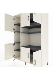 Kronos Dolap 9 Raflı 6 Kapaklı 132x59x195 Aytaşı-Aytaşı/Antrasit