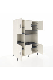 Kronos Dolap 9 Raflı 6 Kapaklı 132x59x195 Aytaşı-Aytaşı/Antrasit