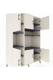 Kronos Dolap 9 Raflı 6 Kapaklı 132x59x195 Aytaşı-Aytaşı/Antrasit