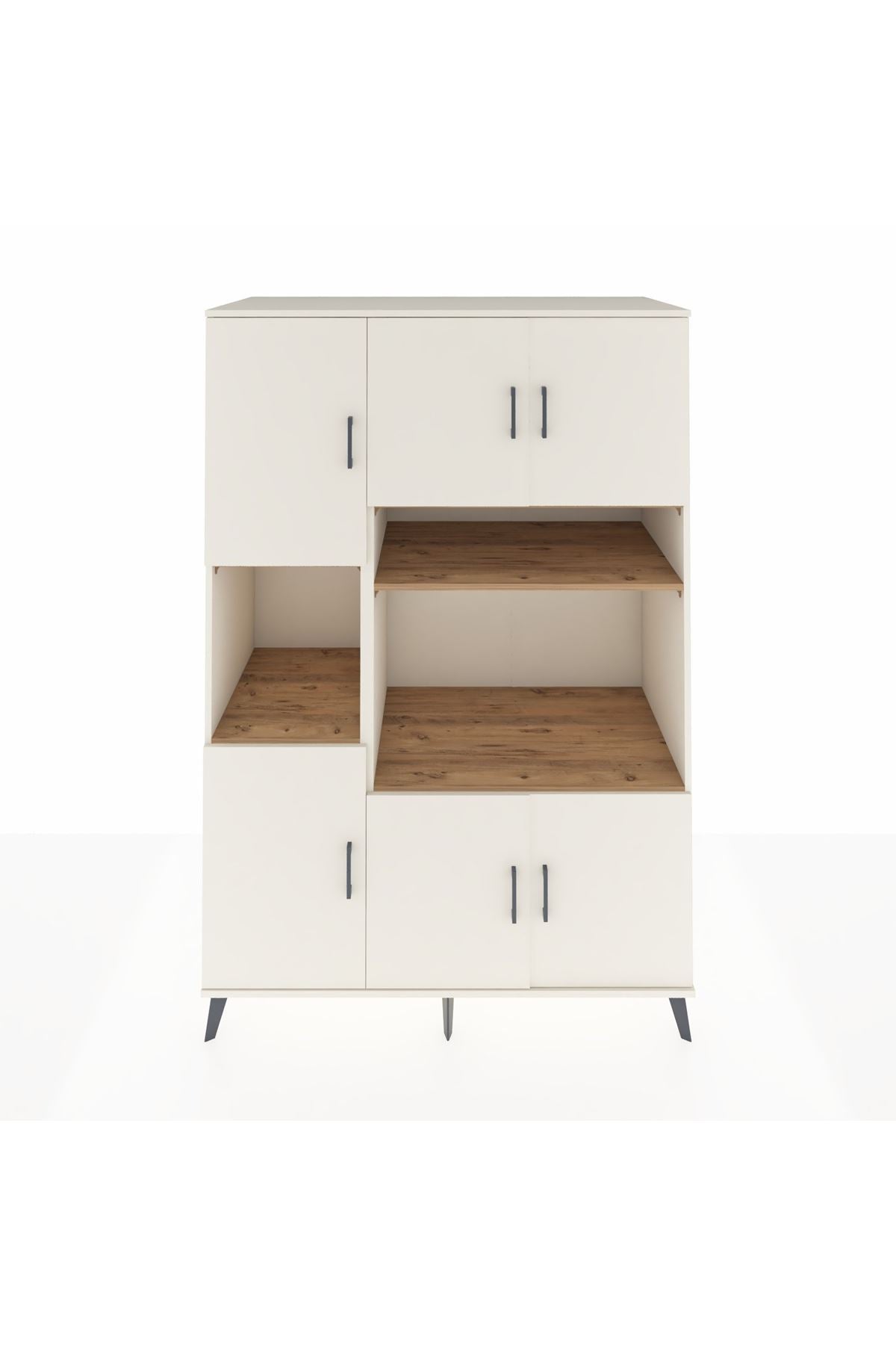 Kronos Dolap 9 Raflı 6 Kapaklı 132x59x195 Aytaşı-Aytaşı/Çam