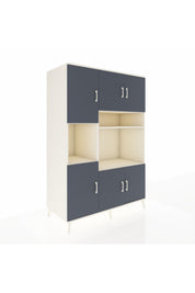 Kronos Dolap 9 Raflı 6 Kapaklı 132x59x195 Aytaşı-Antrasit/Aytaşı