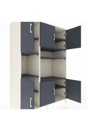 Kronos Dolap 9 Raflı 6 Kapaklı 132x59x195 Aytaşı-Antrasit/Antrasit