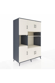 Kronos Dolap 9 Raflı 6 Kapaklı 132x59x195 Antrasit-Aytaşı/Aytaşı