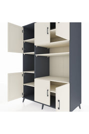 Kronos Dolap 9 Raflı 6 Kapaklı 132x59x195 Antrasit-Aytaşı/Aytaşı