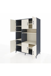 Kronos Dolap 9 Raflı 6 Kapaklı 132x59x195 Antrasit-Aytaşı/Aytaşı