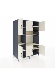 Kronos Dolap 9 Raflı 6 Kapaklı 132x59x195 Antrasit-Aytaşı/Aytaşı