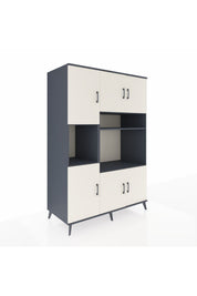 Kronos Dolap 9 Raflı 6 Kapaklı 132x59x195 Antrasit-Aytaşı/Antrasit