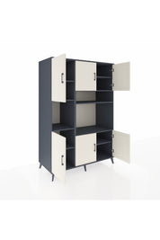 Kronos Dolap 9 Raflı 6 Kapaklı 132x59x195 Antrasit-Aytaşı/Antrasit