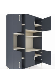 Kronos Dolap 9 Raflı 6 Kapaklı 132x59x195 Antrasit-Antrasit/Aytaşı