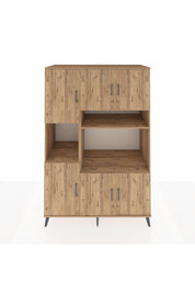 Kronos Dolap 9 Raflı 6 Kapaklı 132x59x195 Çam-Çam/Çam