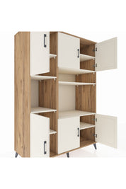 Kronos Dolap 9 Raflı 6 Kapaklı 132x59x195 Çam-Aytaşı/Aytaşı