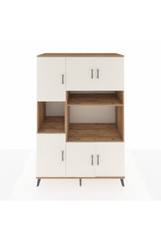 Kronos Dolap 9 Raflı 6 Kapaklı 132x59x195 Çam-Aytaşı/Çam