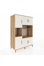 Kronos Dolap 9 Raflı 6 Kapaklı 132x59x195 Çam-Aytaşı/Çam