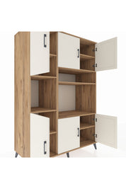 Kronos Dolap 9 Raflı 6 Kapaklı 132x59x195 Çam-Aytaşı/Çam