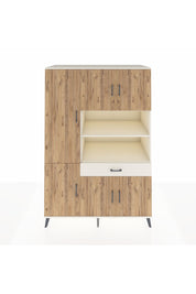 Kronos Dolap 10 Raflı Tek Çekmeceli 6 Kapaklı 132x59x195 Aytaşı-Çam/Aytaşı