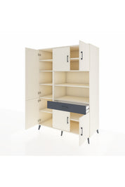 Kronos Dolap 10 Raflı Tek Çekmeceli 6 Kapaklı 132x59x195 Aytaşı-Aytaşı/Antrasit