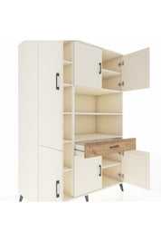 Kronos Dolap 10 Raflı Tek Çekmeceli 6 Kapaklı 132x59x195 Aytaşı-Aytaşı/Çam