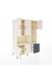 Kronos Dolap 9 Raflı 3 Çekmeceli 5 Kapaklı 132x59x195 Aytaşı-Aytaşı/Antrasit