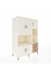 Kronos Dolap 9 Raflı 3 Çekmeceli 5 Kapaklı 132x59x195 Aytaşı-Aytaşı/Çam