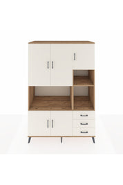 Kronos Dolap 9 Raflı 3 Çekmeceli 5 Kapaklı 132x59x195 Çam-Aytaşı/Aytaşı