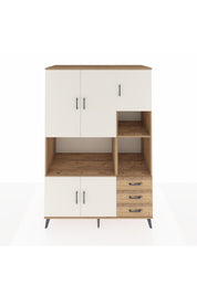 Kronos Dolap 9 Raflı 3 Çekmeceli 5 Kapaklı 132x59x195 Çam-Aytaşı/Çam