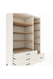 Kronos Dolap 9 Raflı 4 Çekmeceli 132x59x195 Aytaşı-Çam/Aytaşı
