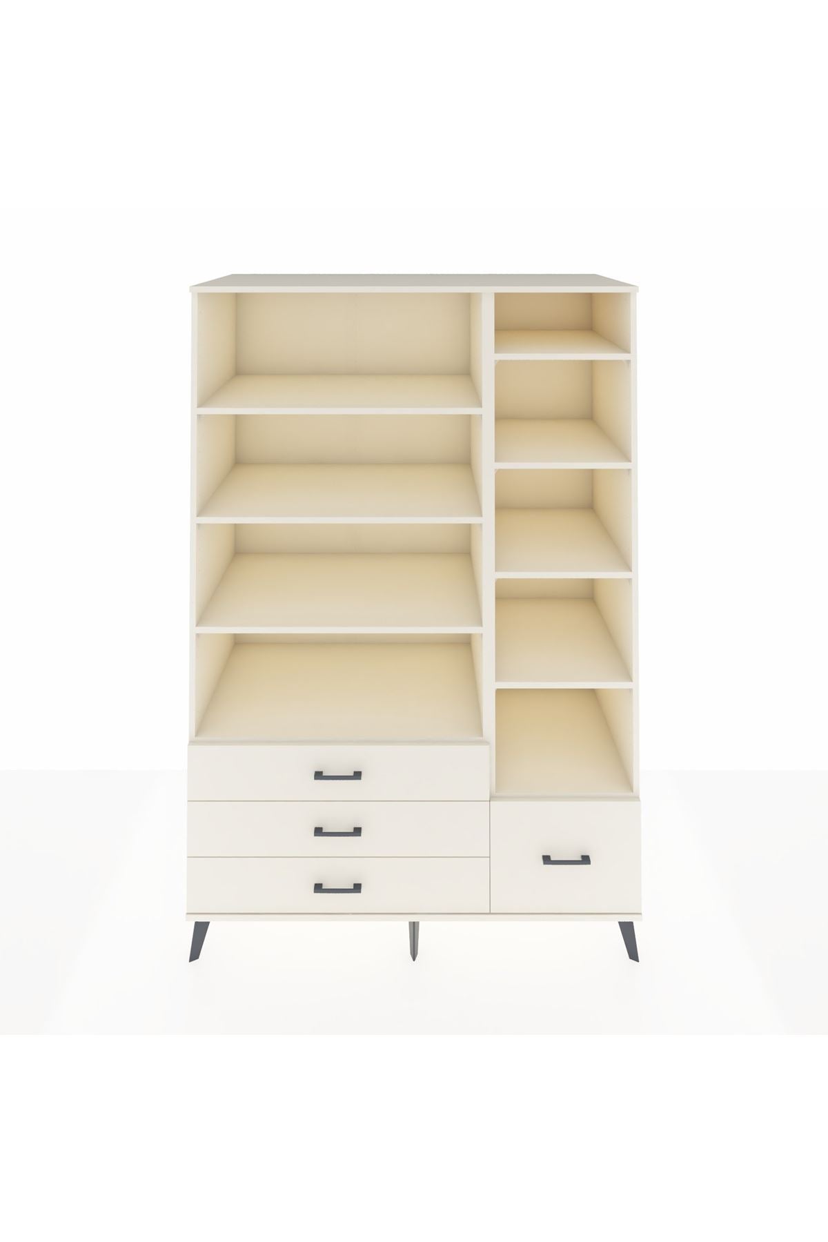 Kronos Dolap 9 Raflı 4 Çekmeceli 132x59x195 Aytaşı-Aytaşı/Aytaşı