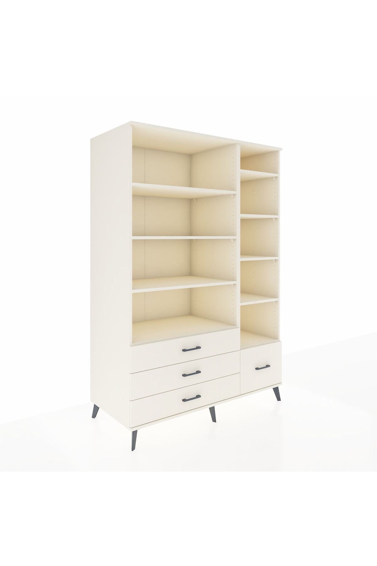 Kronos Dolap 9 Raflı 4 Çekmeceli 132x59x195 Aytaşı-Aytaşı/Aytaşı