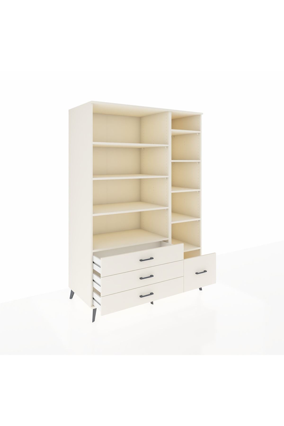 Kronos Dolap 9 Raflı 4 Çekmeceli 132x59x195 Aytaşı-Aytaşı/Aytaşı