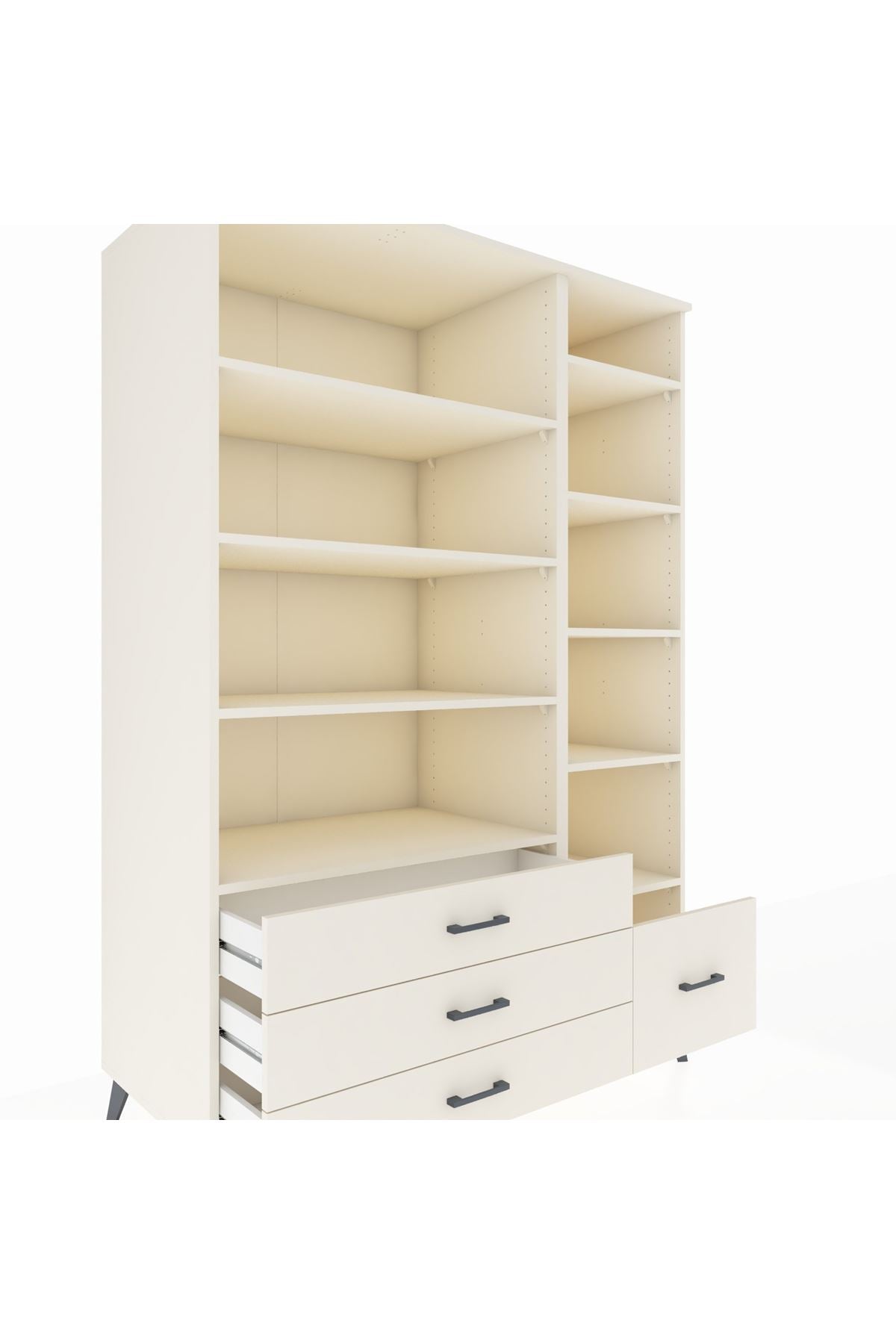 Kronos Dolap 9 Raflı 4 Çekmeceli 132x59x195 Aytaşı-Aytaşı/Aytaşı