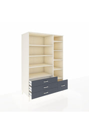 Kronos Dolap 9 Raflı 4 Çekmeceli 132x59x195 Aytaşı-Aytaşı/Antrasit