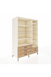 Kronos Dolap 9 Raflı 4 Çekmeceli 132x59x195 Aytaşı-Aytaşı/Çam