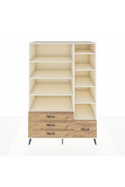 Kronos Dolap 9 Raflı 4 Çekmeceli 132x59x195 Aytaşı-Aytaşı/Çam