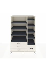 Kronos Dolap 9 Raflı 4 Çekmeceli 132x59x195 Aytaşı-Antrasit/Aytaşı