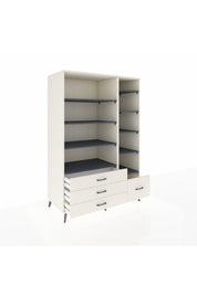 Kronos Dolap 9 Raflı 4 Çekmeceli 132x59x195 Aytaşı-Antrasit/Aytaşı