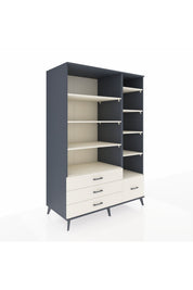 Kronos Dolap 9 Raflı 4 Çekmeceli 132x59x195 Antrasit-Aytaşı/Aytaşı