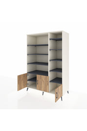 Kronos Dolap 10 Raflı 3 Kapaklı 132x59x195 Aytaşı-Çam/Antrasit