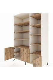 Kronos Dolap 10 Raflı 3 Kapaklı 132x59x195 Aytaşı-Çam/Çam