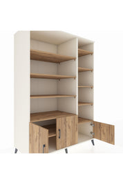 Kronos Dolap 10 Raflı 3 Kapaklı 132x59x195 Aytaşı-Çam/Çam