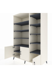 Kronos Dolap 10 Raflı 3 Kapaklı 132x59x195 Aytaşı-Aytaşı/Antrasit