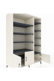 Kronos Dolap 10 Raflı 3 Kapaklı 132x59x195 Aytaşı-Aytaşı/Antrasit