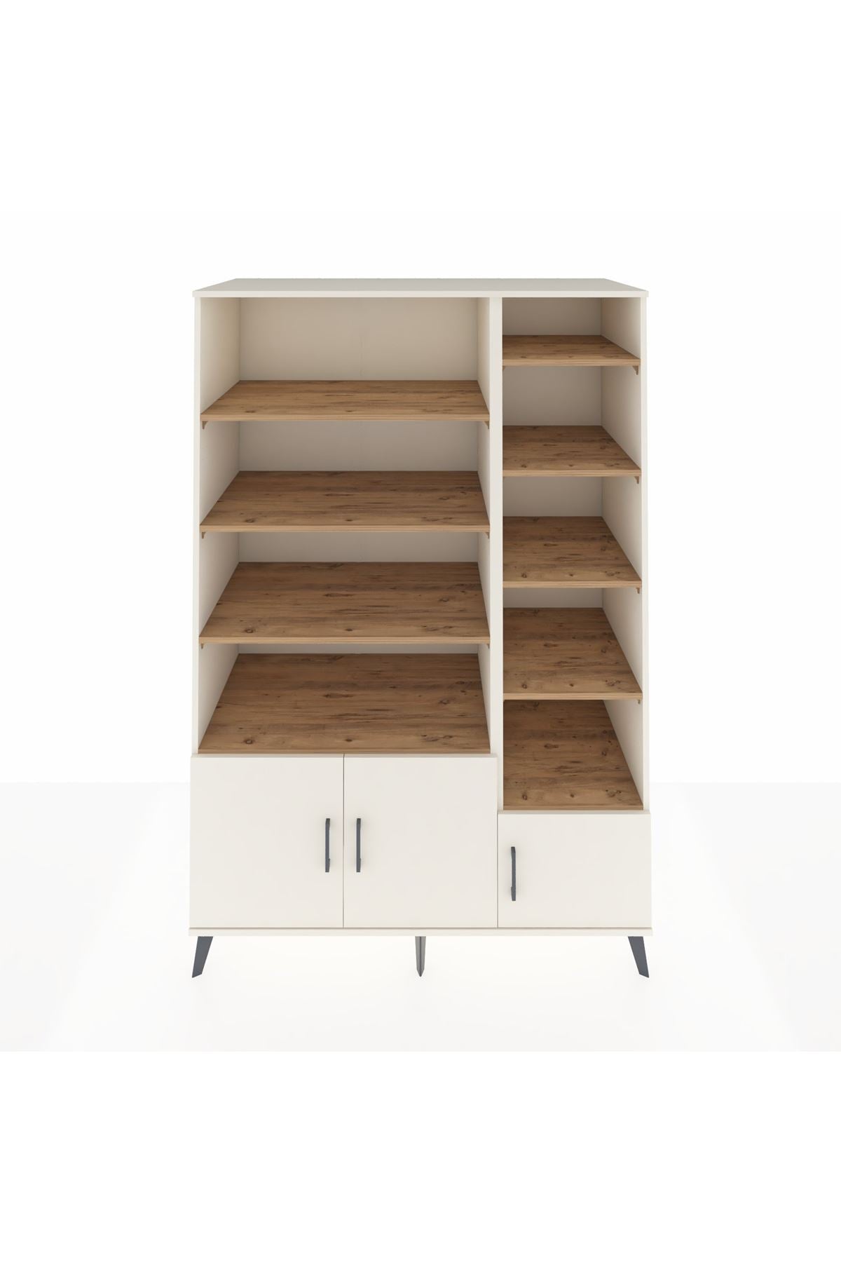 Kronos Dolap 10 Raflı 3 Kapaklı 132x59x195 Aytaşı-Aytaşı/Çam