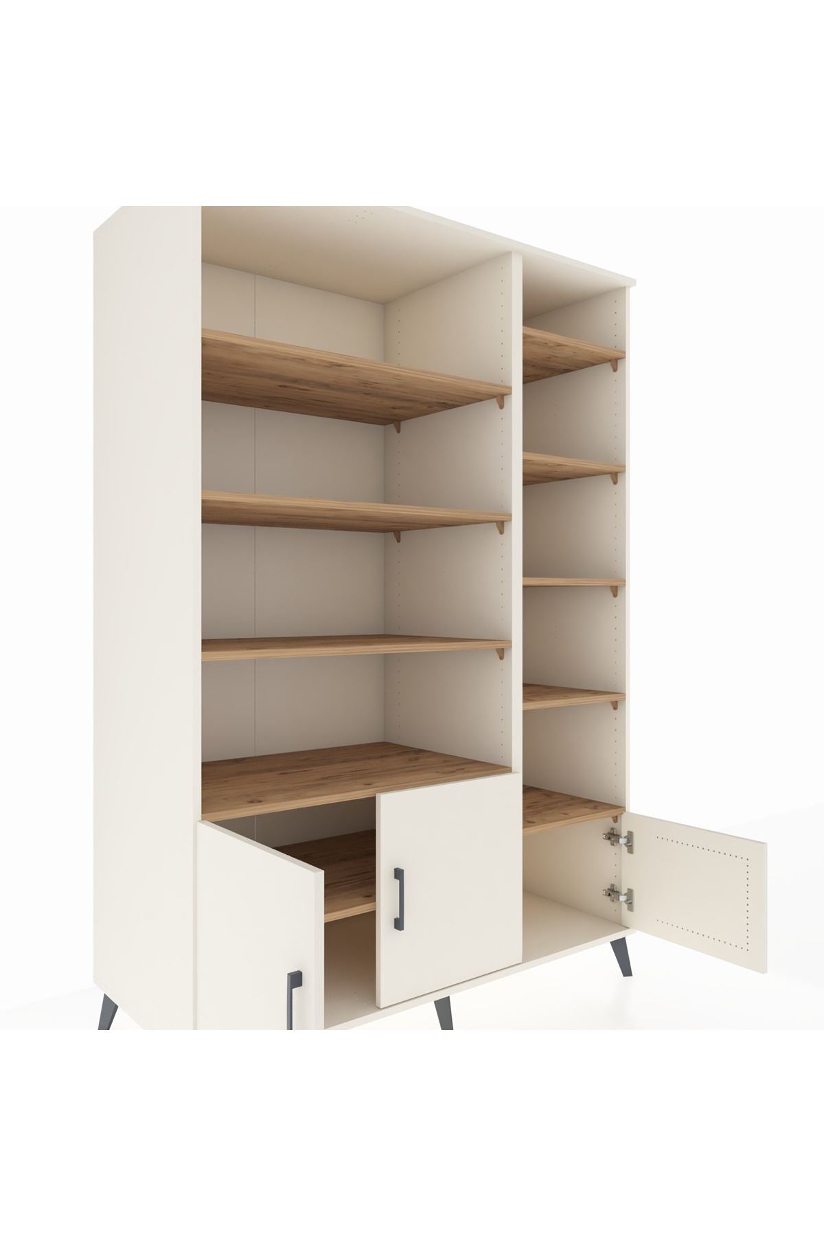 Kronos Dolap 10 Raflı 3 Kapaklı 132x59x195 Aytaşı-Aytaşı/Çam