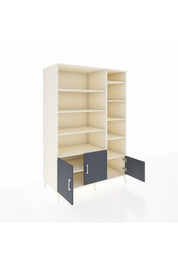 Kronos Dolap 10 Raflı 3 Kapaklı 132x59x195 Aytaşı-Antrasit/Aytaşı