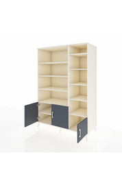 Kronos Dolap 10 Raflı 3 Kapaklı 132x59x195 Aytaşı-Antrasit/Aytaşı