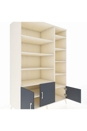 Kronos Dolap 10 Raflı 3 Kapaklı 132x59x195 Aytaşı-Antrasit/Aytaşı