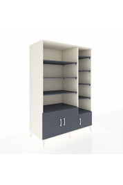 Kronos Dolap 10 Raflı 3 Kapaklı 132x59x195 Aytaşı-Antrasit/Antrasit