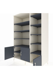 Kronos Dolap 10 Raflı 3 Kapaklı 132x59x195 Aytaşı-Antrasit/Antrasit