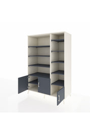 Kronos Dolap 10 Raflı 3 Kapaklı 132x59x195 Aytaşı-Antrasit/Antrasit
